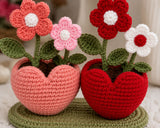 Crochet Delight Blooming Love Flowerpots