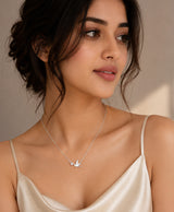 Delicate Silver-Tone Bird Pendant Necklace for Women