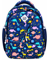 Dino Galaxy Adventure Navy Blue School Backpack