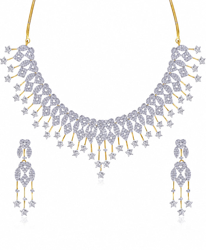 Elaria Silver Cascade Jewellery Set