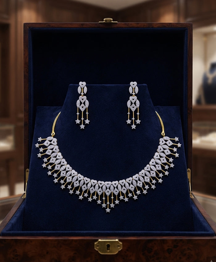 Elaria Silver Cascade Jewellery Set