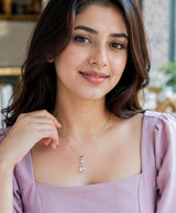 Elegant Clear Crystal Teardrop Pendant Necklace for Women