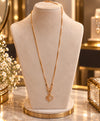 Elegant Gold-Tone Heart Pendant Necklace