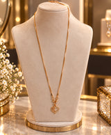 Elegant Gold-Tone Heart Pendant Necklace