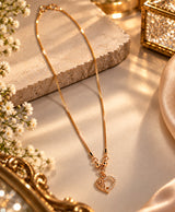 Elegant Gold-Tone Heart Pendant Necklace