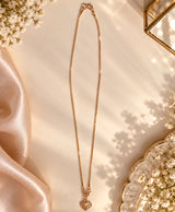Elegant Gold-Tone Heart Pendant Necklace