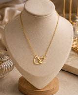 Elegant Interlocking Double Heart Pendant Necklace for Women