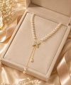 Elegant Pearl Butterfly Long-Tassel Necklace