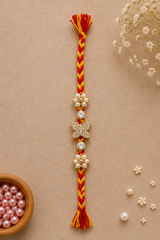Elegant Butterfly Pearl Designer Rakhi