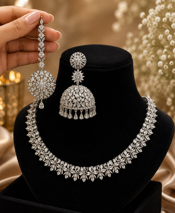 Elysian Bloom Jhumka Jewellery Set