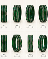 Emerald Green Crystal-Embellished Lac Bangle Set