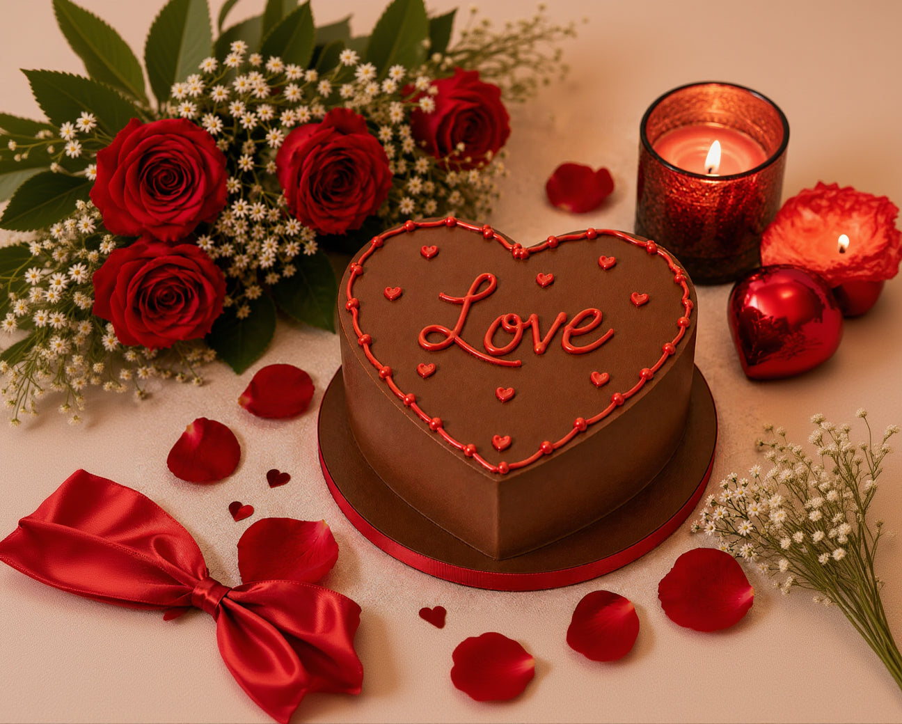 Enchanted Love Eggless Chocolate Bento Cake