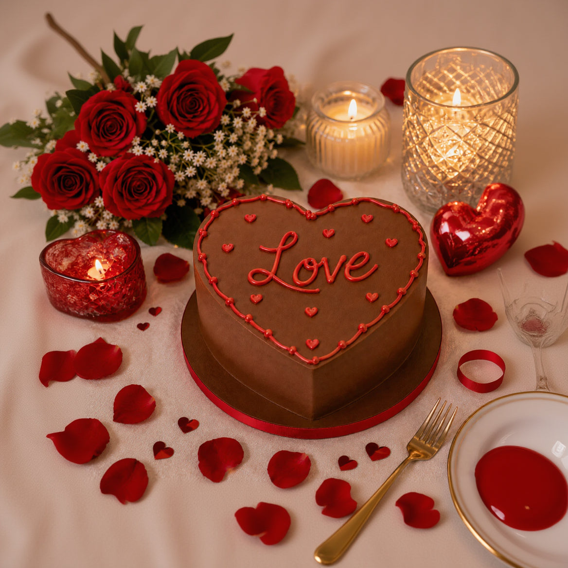 Enchanted Love Eggless Chocolate Bento Cake