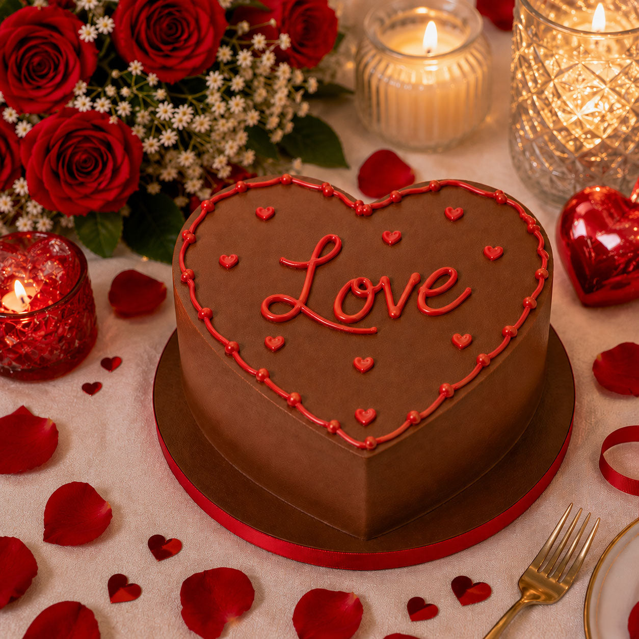 Enchanted Love Eggless Chocolate Bento Cake