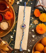 Krishna Leela Blue Braided Rakhi