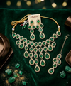 Emerald Cascade Royal Green Necklace Set
