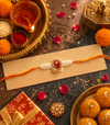 Rajsi Pearl Teardrop Rakhi