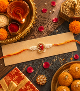 Rajsi Pearl Teardrop Rakhi