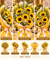 Get Well Sunflower Bouquet – 6 Sunflowers