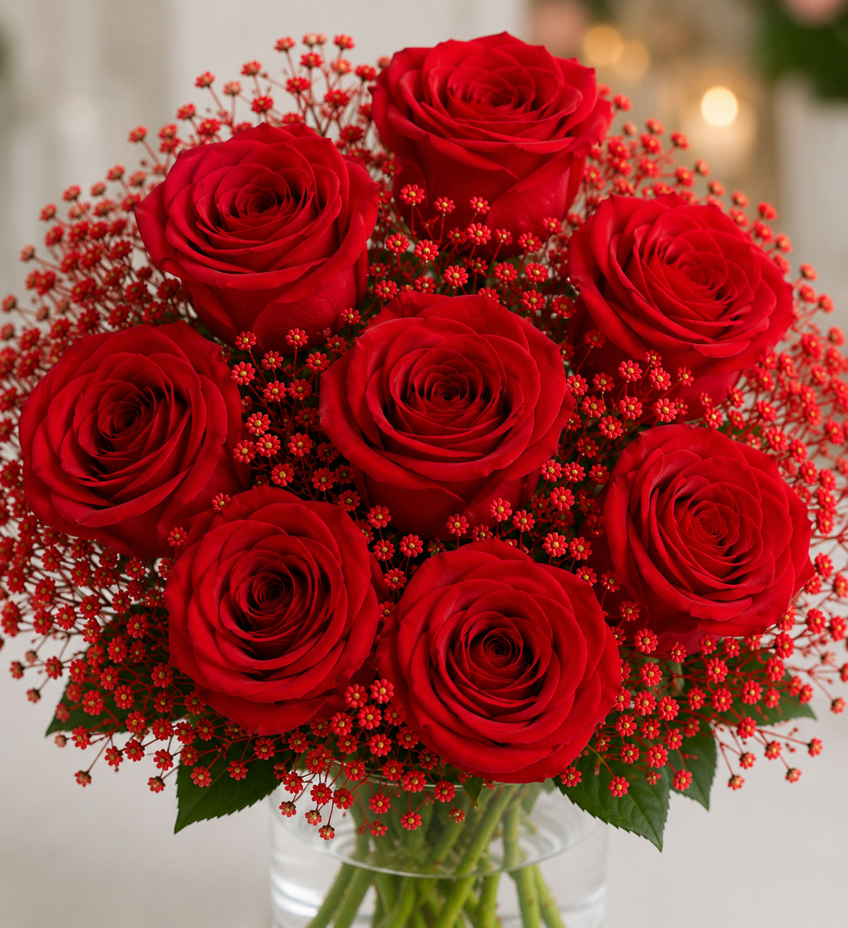 Glass Full of Red Rose