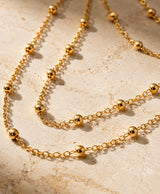 Gold Multi-Layer Beaded Chain Necklace for Women