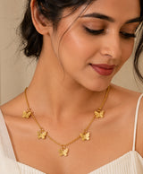 Gold-Tone Butterfly Charm Necklace