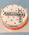 Golden Hearts Anniversary Cake
