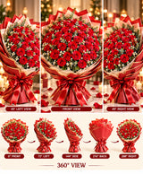 Grand Luxury Red Rose Bouquet – 100 Red Roses
