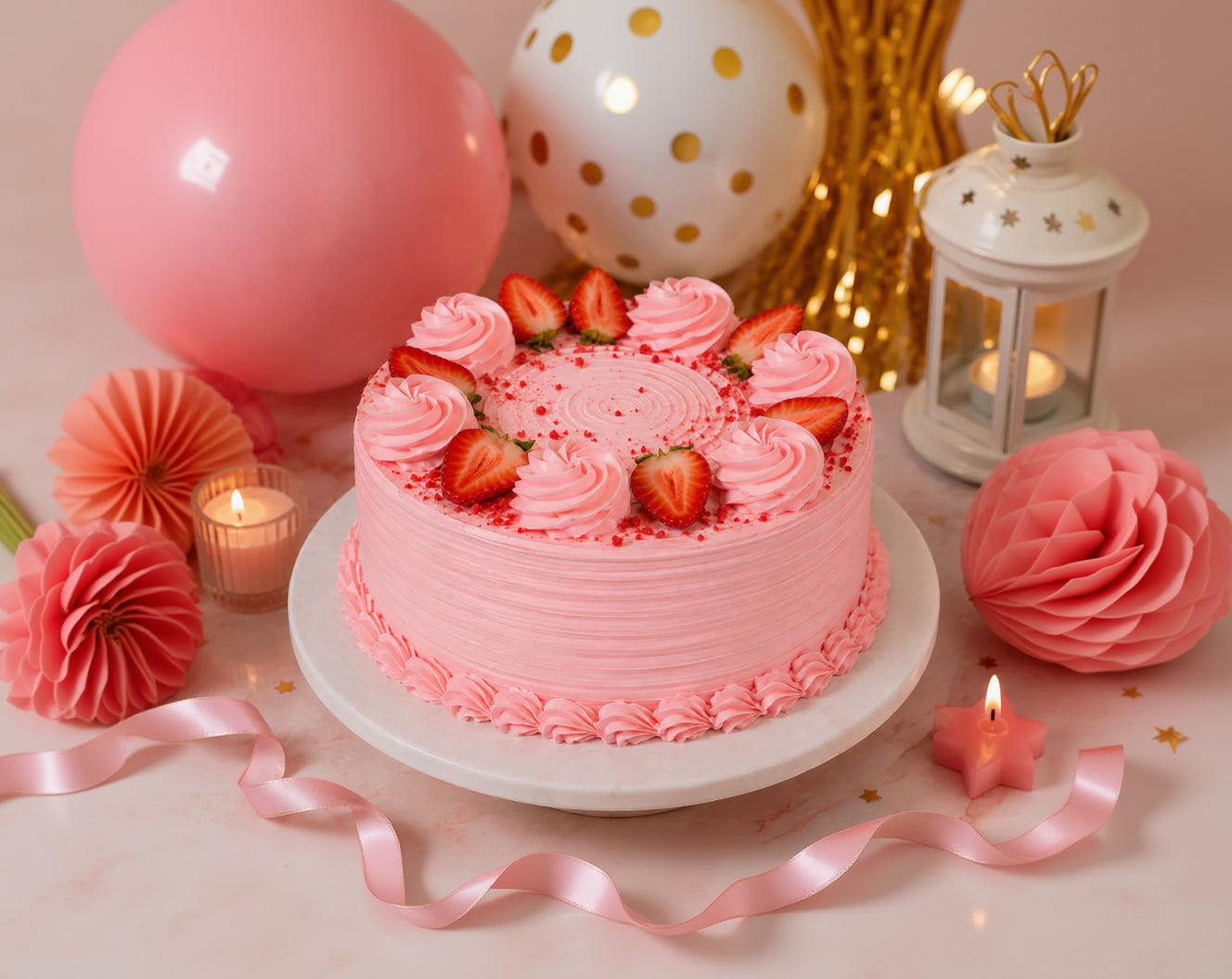 In Love Strawberry Cake 500g Eggless