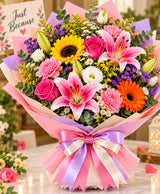 Just Because Colorful Bouquet – 10 Mixed Flowers