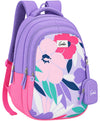Lavender Bloom Floral School Backpack with Mini Pouch