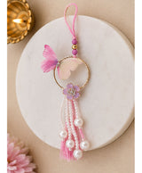 Lavender Butterfly Pearl Lumba Rakhi
