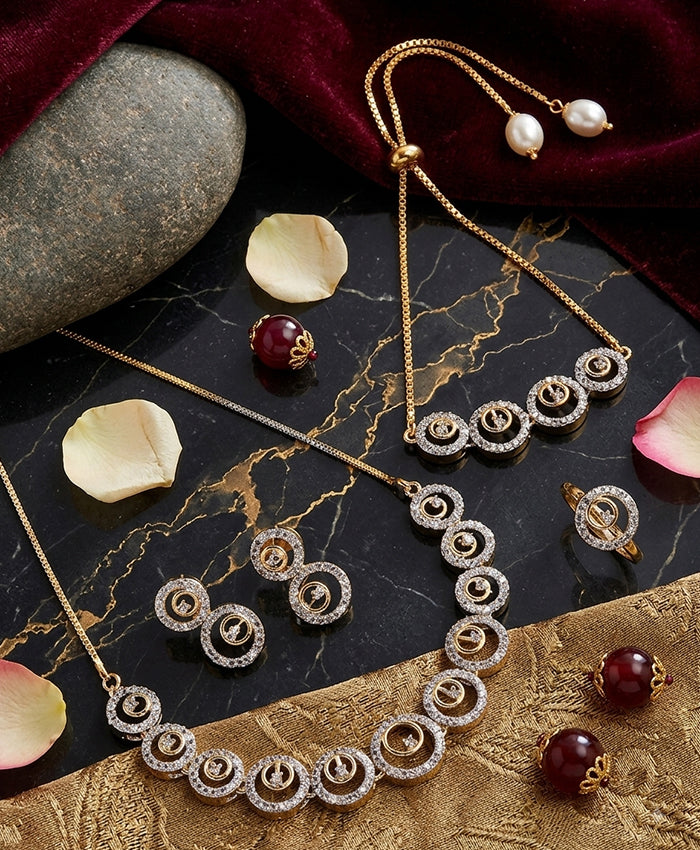Luna Luxe Circle Jewellery Set