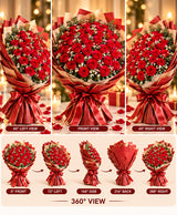 Luxury Red Rose Bouquet – 50 Red Roses