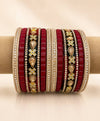 Maroon Royale Embellished Lac Bangle Set