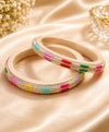 Multicolor Chevron Embellished Designer Bangle