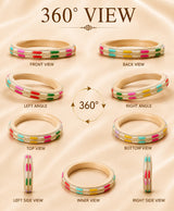 Multicolor Chevron Embellished Designer Bangle
