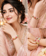 Multicolor Chevron Embellished Designer Bangle