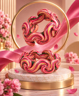 Multicolor Swirl Sculptural Designer Lac Bangles