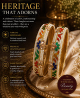 Multicolour Floral Meenakari-Style Bangle Set