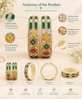 Multicolour Pearl & Stone Designer Bangle