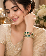 Multicolour Pearl & Stone Designer Bangle