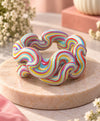 Multicolour Rainbow Swirl Sculptural Designer Lac Bangles
