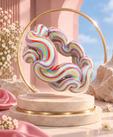 Multicolour Rainbow Swirl Sculptural Designer Lac Bangles