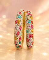 Pastel Multicolour Floral Beaded Bangles