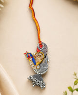 Peacock Pendant with Colorful Rakhi
