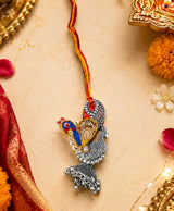 Peacock Pendant with Colorful Rakhi