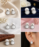 Pearl Halo Mother-of-Pearl Stud Earrings