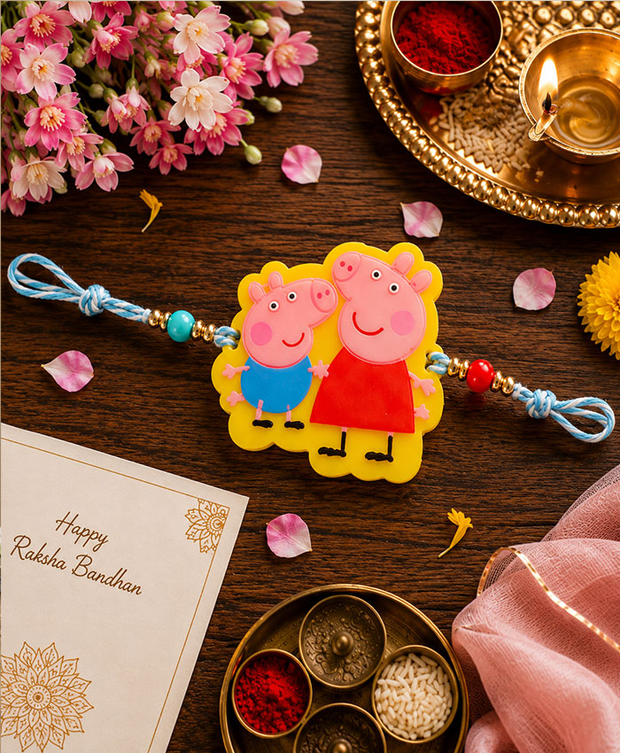 Peppa Pig Kids Cartoon Rakhi