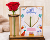 Personalised Birthday Table Top with Rose